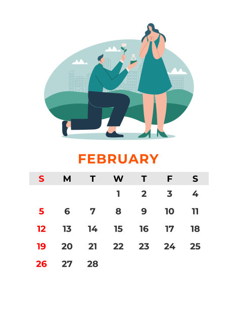 现代和程式化的2023月历与目标和决议2023概念说明图片下载