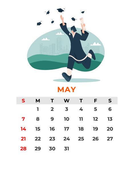 现代和程式化的2023月历与目标和决议2023概念说明图片下载