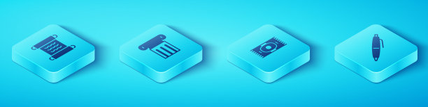 集等距莎草纸卷轴古柱笔图片下载