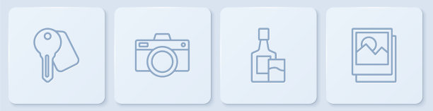 套行酒店门锁钥匙威士忌酒瓶和图片下载