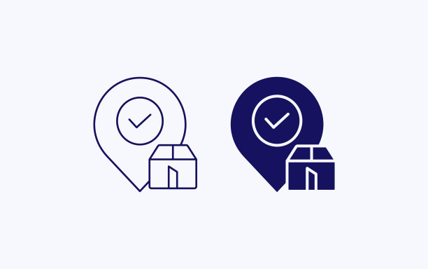 物流位置，包装地点矢量图标图片下载