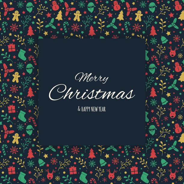 圣诞贺卡装饰的概念。圣诞背景与祝福。向量图片下载