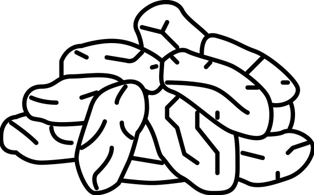 葡萄干干果线图标图片下载