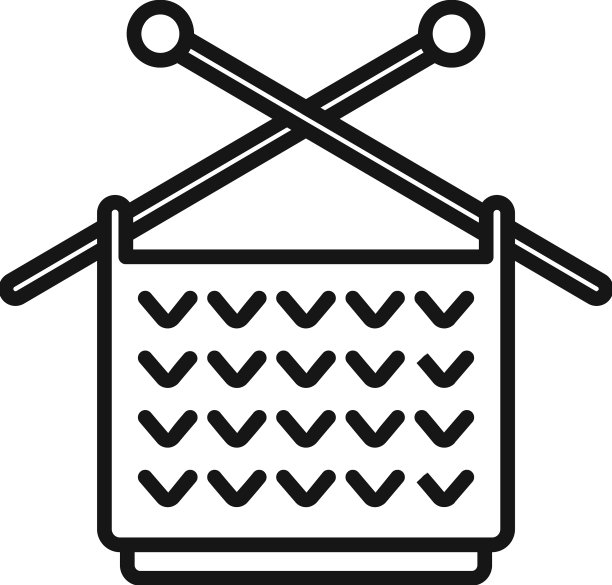 围巾针织图标轮廓羊毛针织图片下载