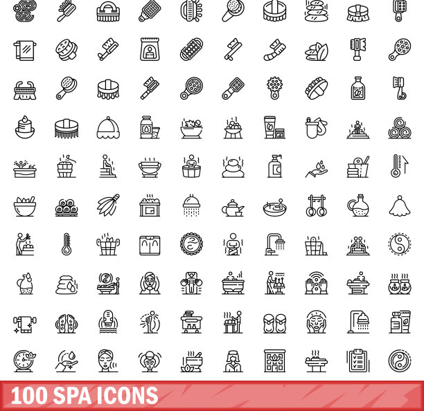 100个SPA图标集轮廓样式图片下载