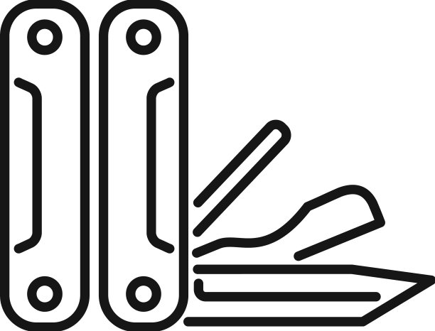 金属刀图标轮廓军口袋图片下载