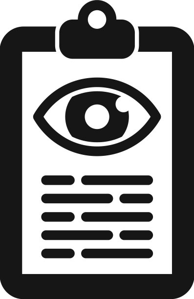 眼睛检查剪贴板图标简单测试护理图片下载