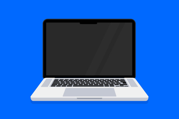 笔记本电脑平面矢量插图。笔记本电脑在后台被隔离。现代打开电脑屏幕。现代笔记本上的空白拷贝空间。现代数字技术图片下载