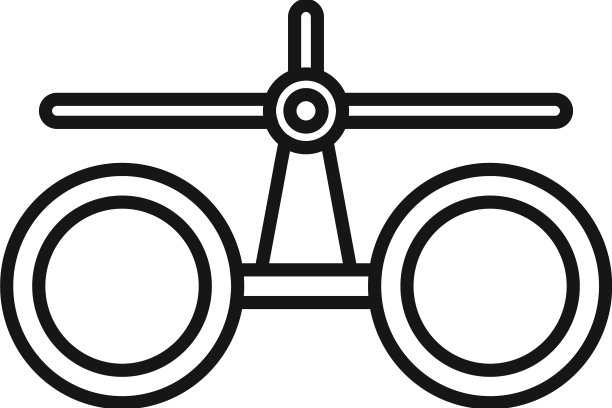 视力检查图标勾勒眼镜视力图片下载