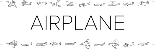 飞机飞机旅行图标集图片下载