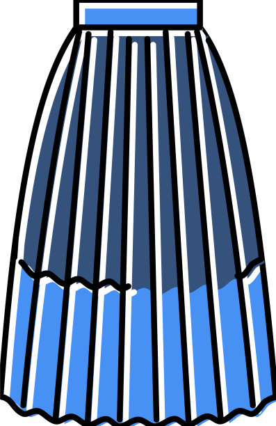 百褶裙颜色图标图片下载