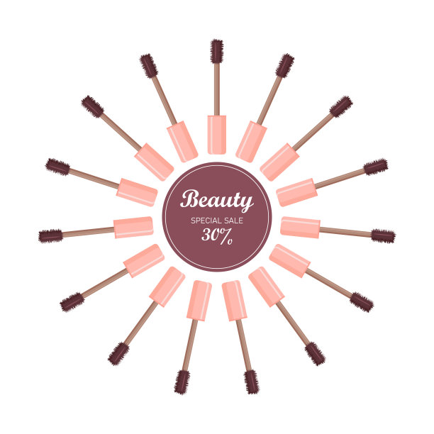 圆框睫毛膏化妆品销售图片下载