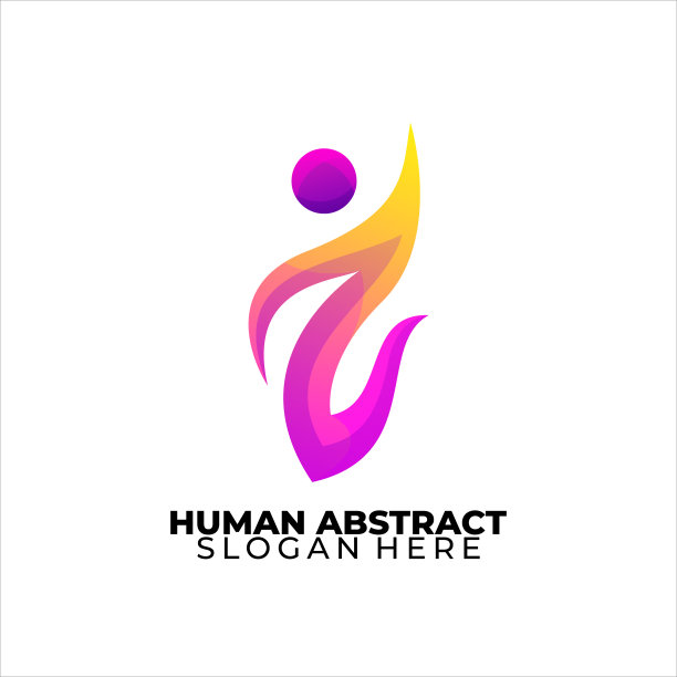 人性化抽象的logo色彩渐变风格图片下载