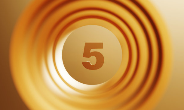 倒计时的概念。漩涡图案上的5号图片下载