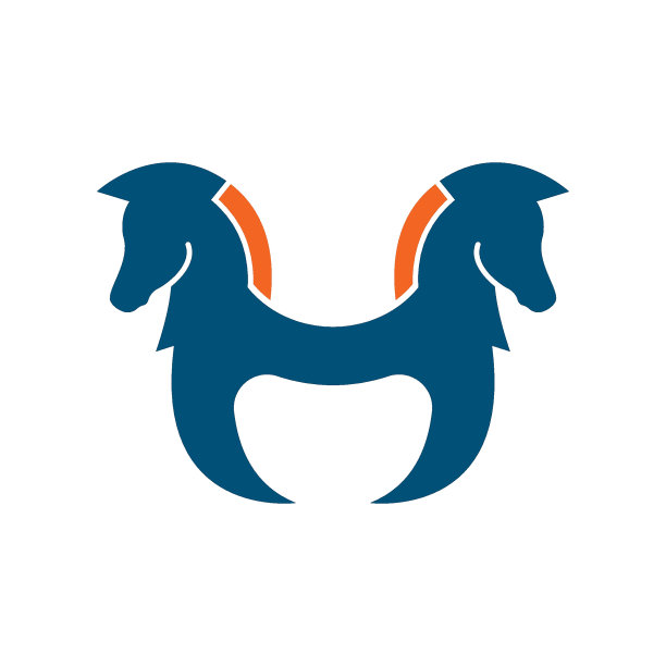 H字母马图标矢量概念设计模板图片下载