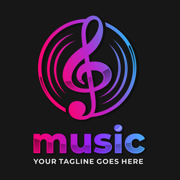 音乐标志设计矢量图片下载