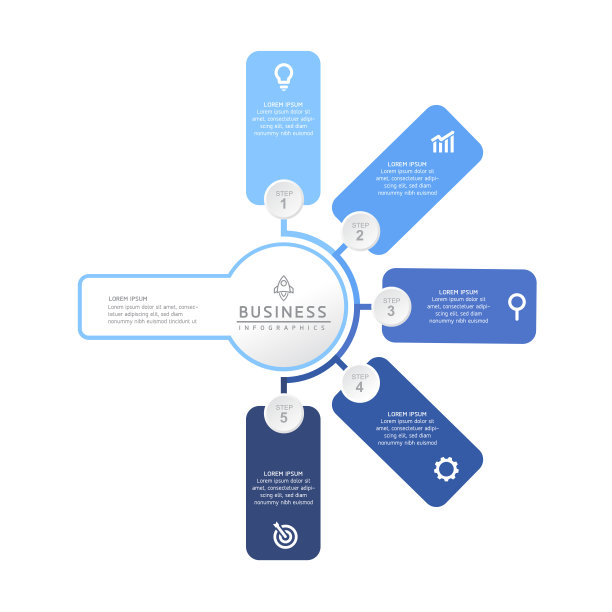 连接步骤业务信息图模板图片下载