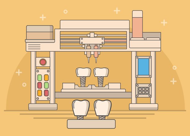 医用3d打印机矢量牙冠打印图片下载