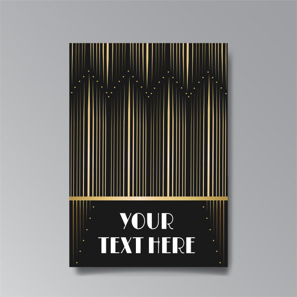 装饰艺术A4页模板，复古风格的网页和打印图片下载