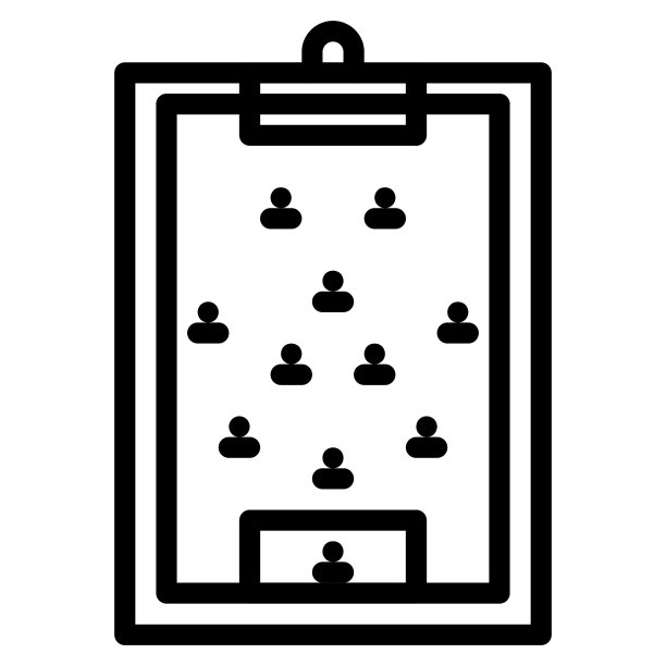 足球计划策略图标。模板设计的抽象标志和符号。向量。图片下载