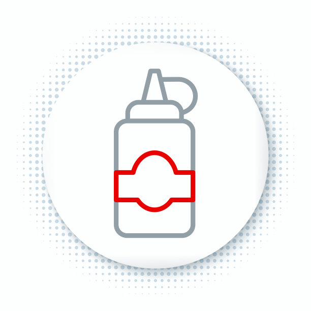 线酱瓶图标孤立在白色上图片下载