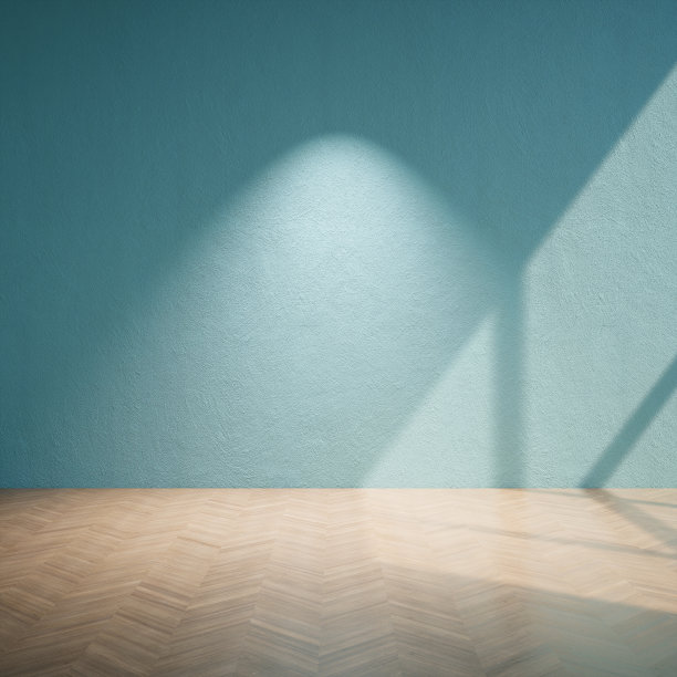 空房间与阳光背景3D渲染图片下载