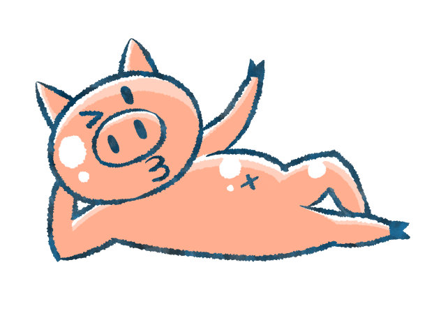 猪插图孤立的白色背景图片下载