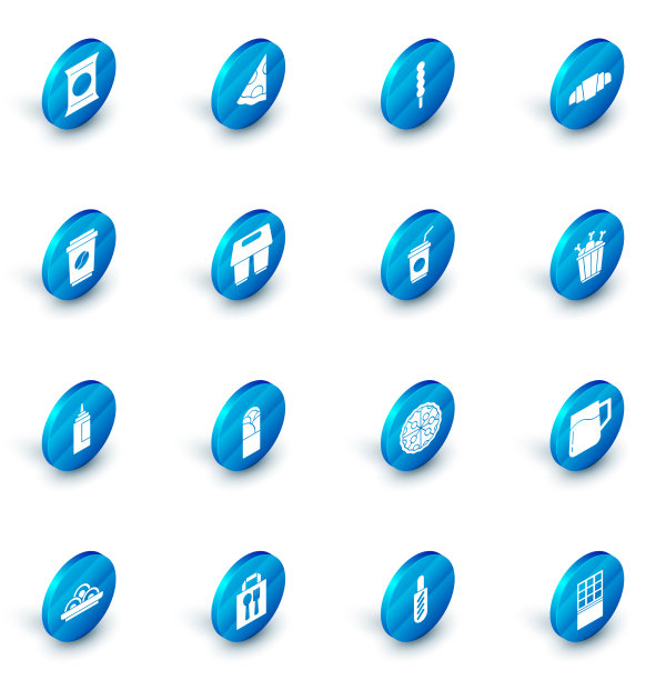 套餐披萨、棒棒糖、羊角包、咖啡图片下载