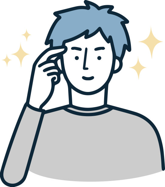 男士美眉，脱毛，男士美容沙龙，插画图片下载