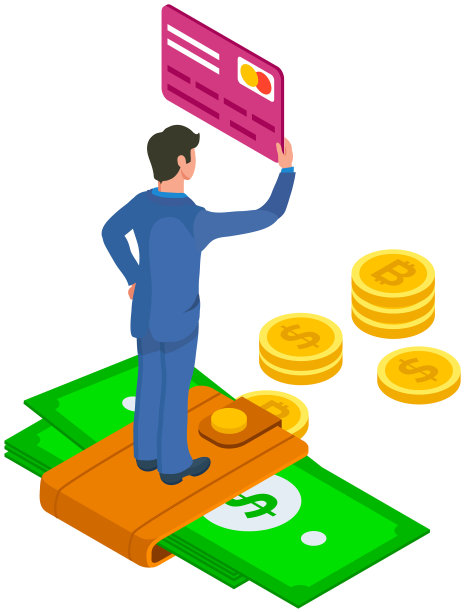 男子手持塑料借记卡或信用卡的概念图片下载