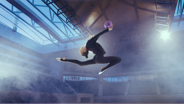 职业竞技艺术体操运动员图片下载