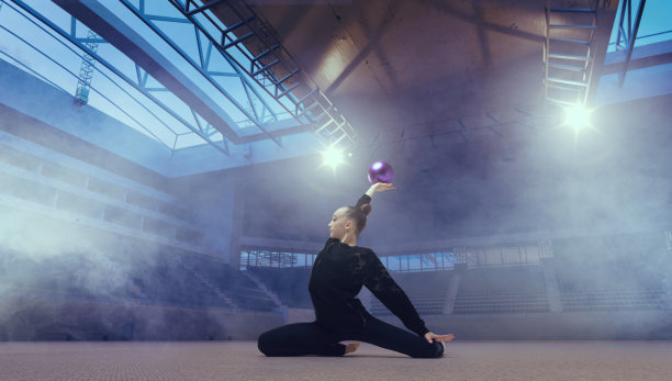 职业竞技艺术体操运动员图片下载