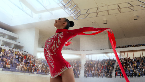 职业竞技艺术体操运动员。图片下载