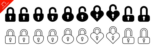 挂锁图标图片下载