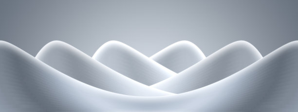 三维渲染弯曲抽象建筑或起伏的山脉图片下载