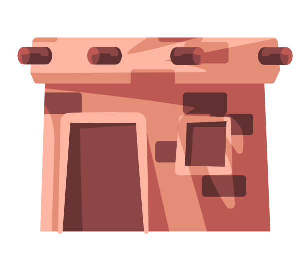 古阿拉伯陶土家园中东盒子方形房屋插图图片下载