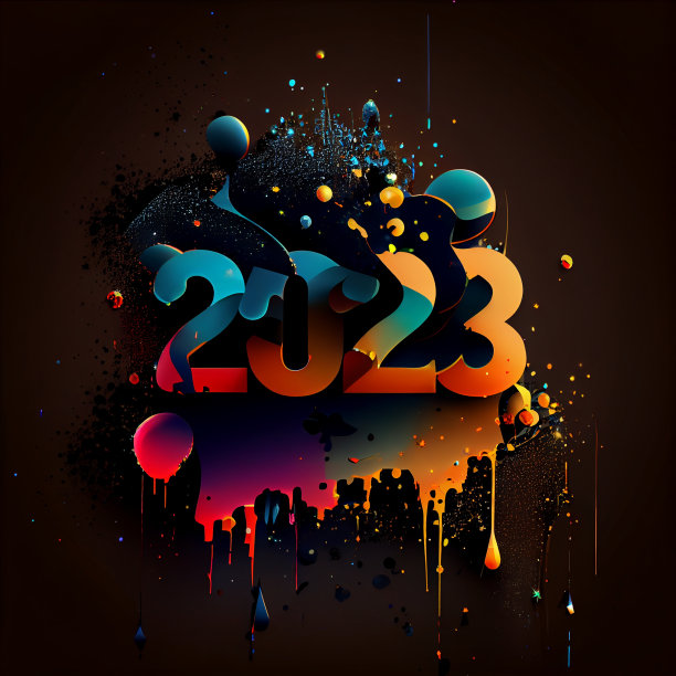 拜年2023彩色渐变柔和色彩图片下载