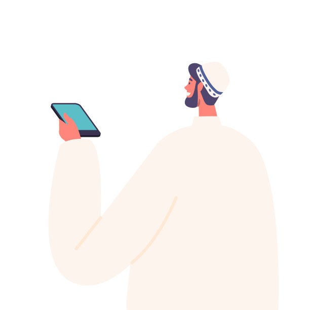 手持录音机的阿拉伯男记者，采访后景的穆斯林记者。媒体人报告图片下载