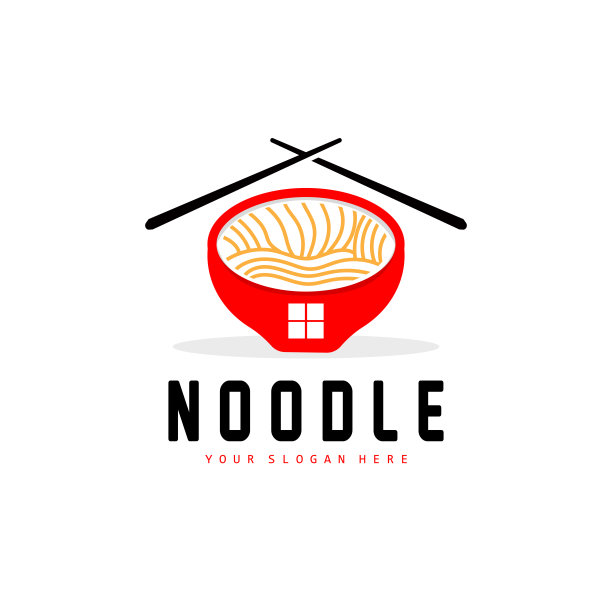面条标志，拉面矢量，中餐，快餐店品牌设计，产品品牌，咖啡馆，公司标志图片下载