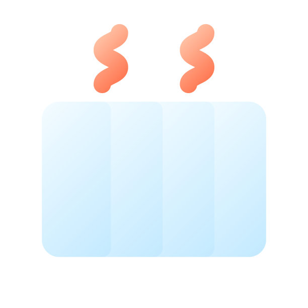 电加热器像素完美的平面渐变颜色界面图标图片下载