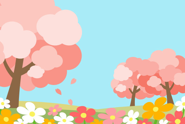 美丽的樱花框架材料图片下载