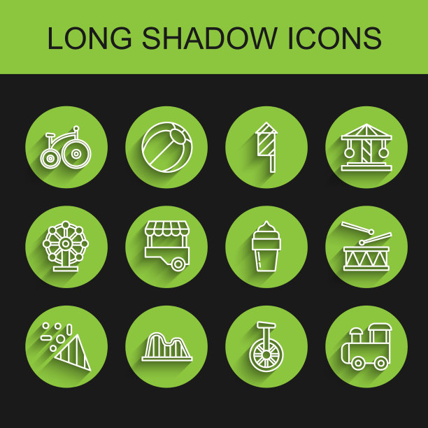 集线节日彩纸过山车复古图片下载