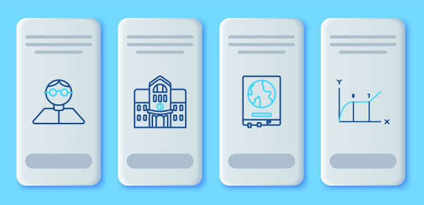 在一所学校设置线学校建筑世界地图图片下载