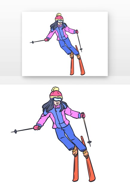 双板滑雪运动图片下载