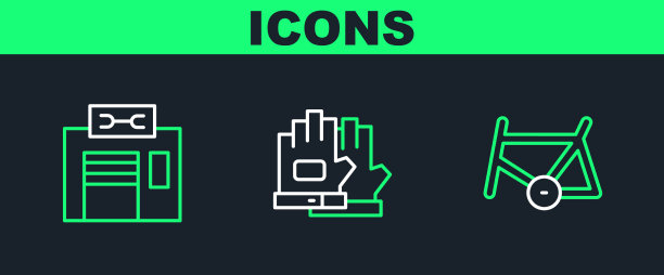 设置线路自行车车架维修服务和手套图片下载