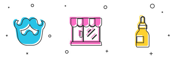 集小胡子和大胡子于一身的理发店大楼图片下载