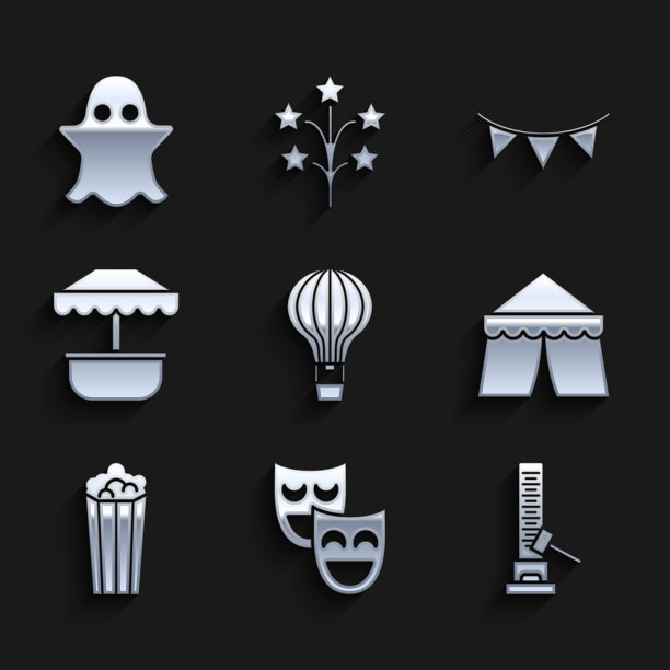 设置热气球喜剧戏剧面具高图片下载