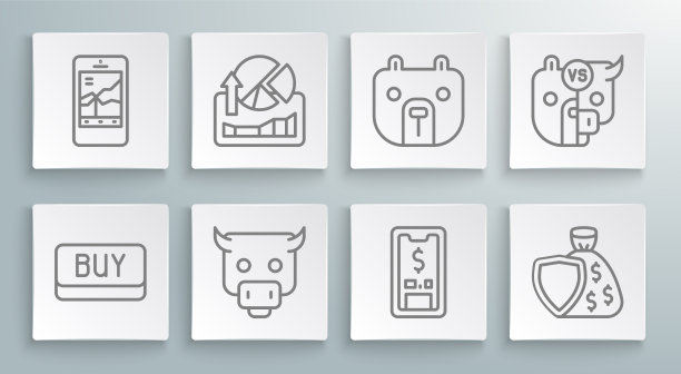 设置线买按钮股票市场增长曲线图图片下载