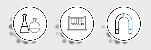 设置线磁铁试管和化学烧瓶图片下载