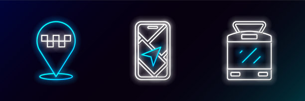 设置有轨电车和铁路线路位置，并配备出租车和出租车图片下载